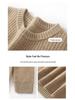 Men's Premium 100% Cashmere Round Neck Sweater - Thick Knit Casual Business Pullover