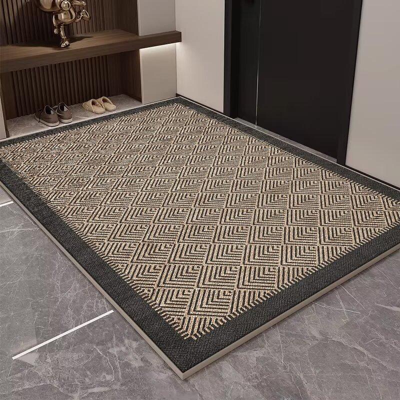 Simple Entry Door Ring Fleece Floor Mat, Non-Slip, Advanced Sense, Dirt-Resistant And Easy To Take Care Of, Can Be Cut, Entrance Foot Pad, Door Carpet