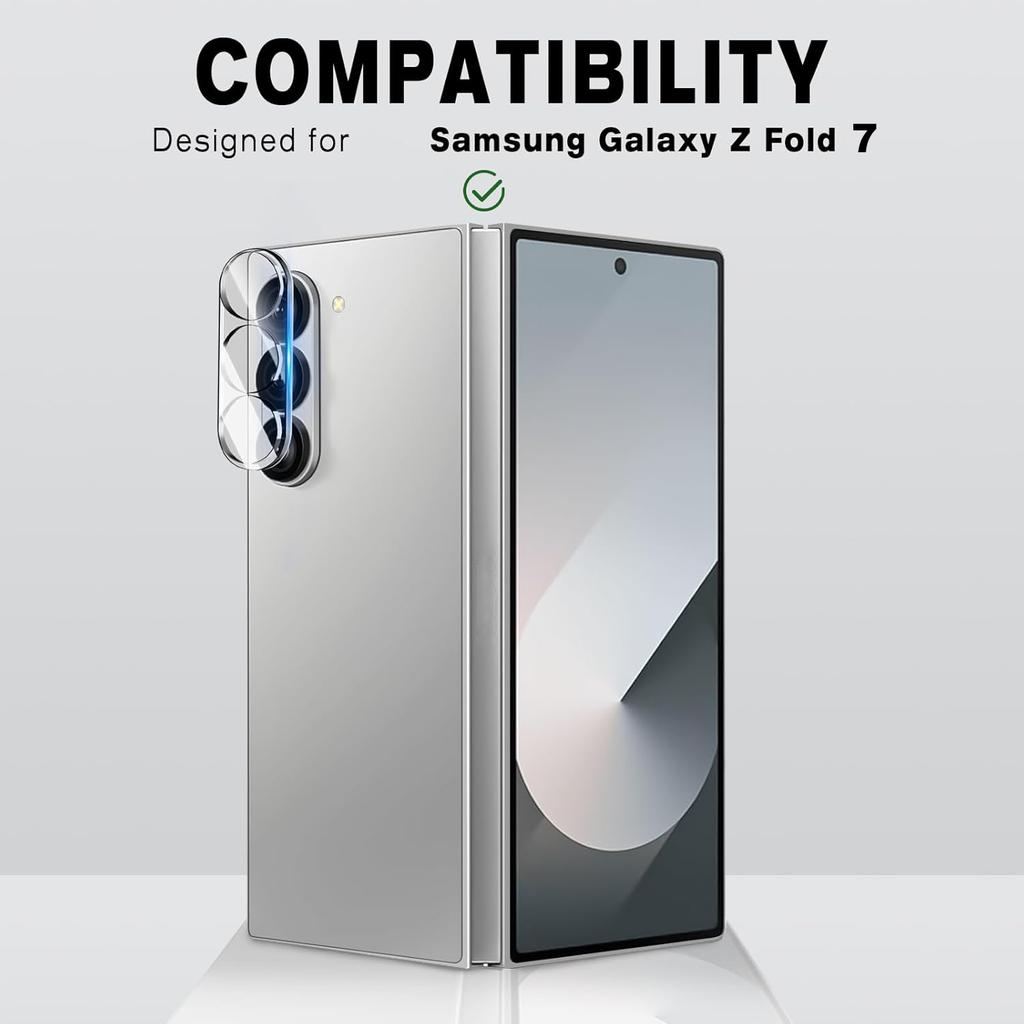 Camera Protectors for Samsung Galaxy Z Fold 7 HD Clarity Premium Tempered Glass Lens Films for Samsung Z Fold 7 6 5 Lens Cover