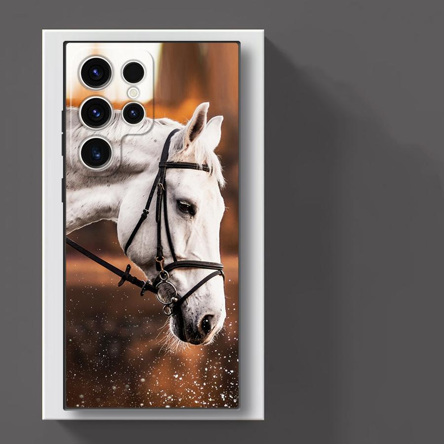 

Horse Animal Black Soft Phone Cover Case for Samsung Galaxy Note S9 S8 S10 8 10 Plus 20 Ultra 9 Galaxy S8