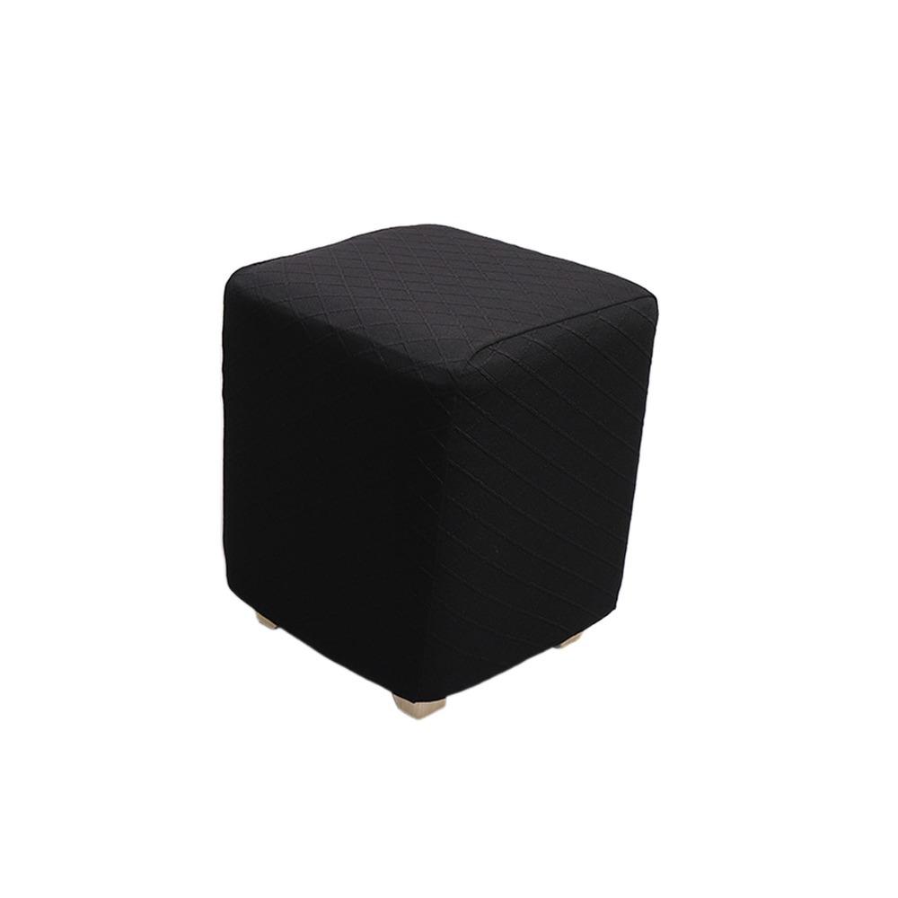 

Жаккардова чохол-пуф Т-подібної форми Однотонний чохол для підставки для ніг Міцний чохол для пуфа Декор для дому чорний