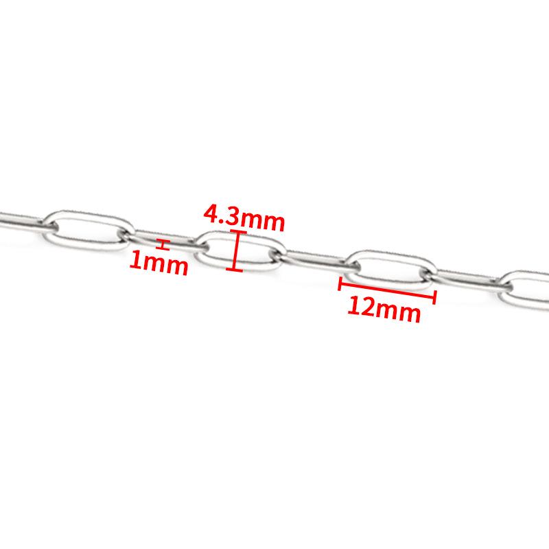 Stainless Steel Oval Link Chain for DIY Jewelry Making: Necklaces & Bracelets