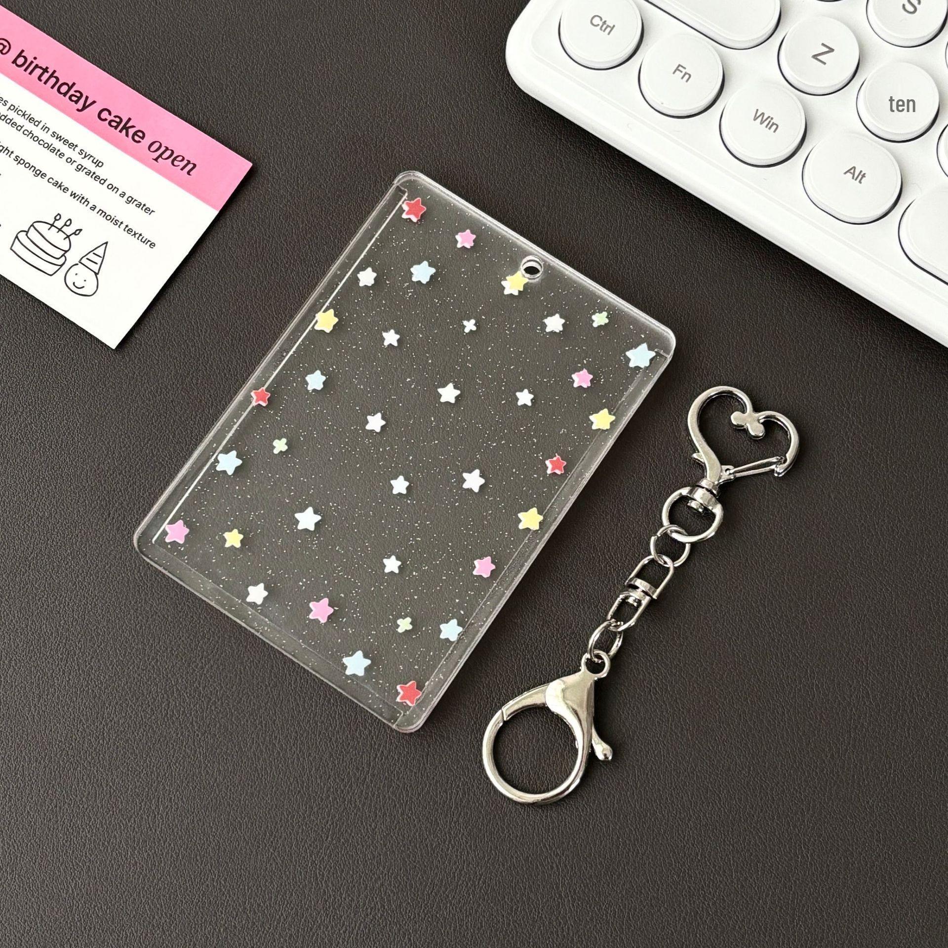 

Colorful Snowflake Glitter Acrylic ID Card Holder Sleeve