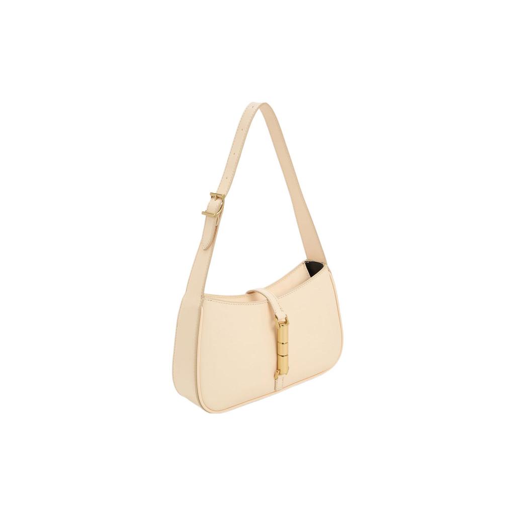 New CHARLES&KEITH PU Shoulder Bag Handbag Shoulder Bag Medium Size Women's Beige Beige CK2-20151158-1