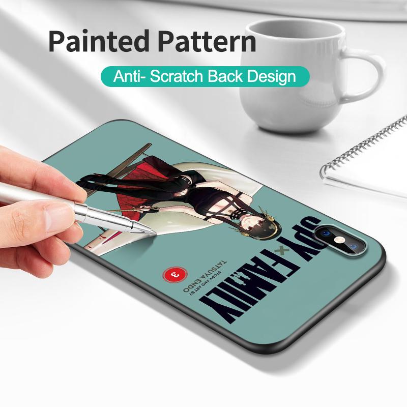 Black Tpu Case For OPPO Reno 6 5 3 4 4Z 4F SE 5F 5Z PRO PLUS Lite 6 6z  4G 5G Spy X Family-anya Forger