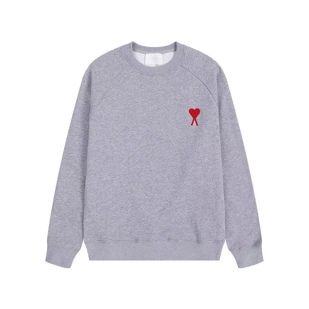 Autumn/Winter Unisex Streetwear Heart Embroidery Crewneck Sweatshirt