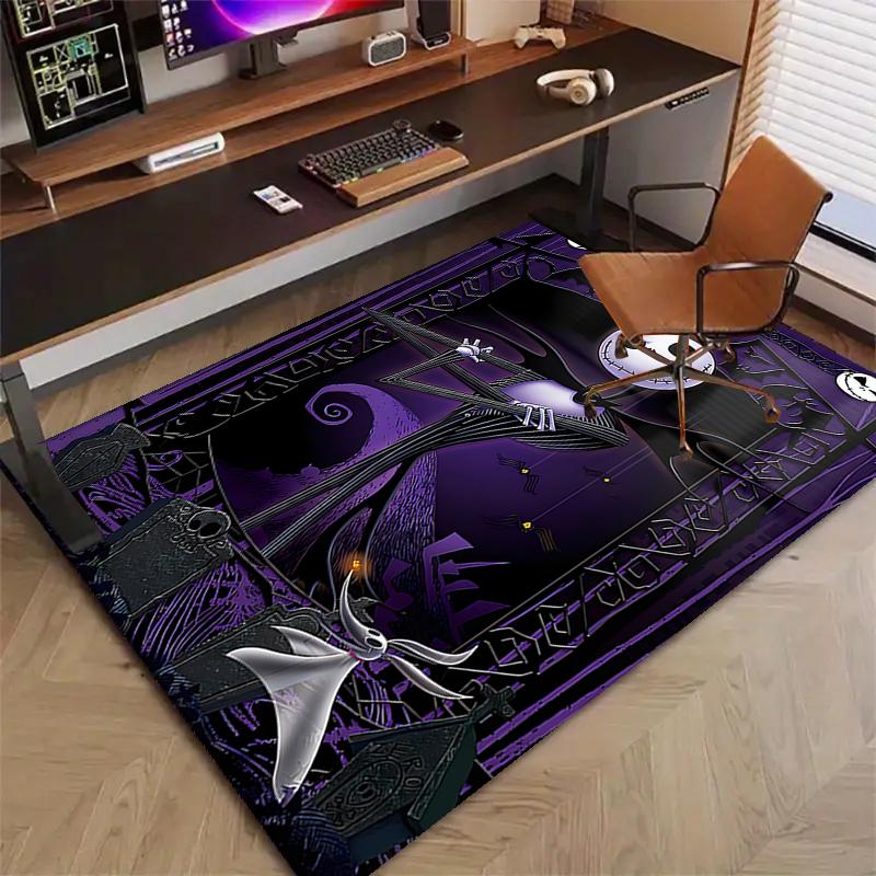 1pc Jack Christmas3 Design Printed Area Rug Carpet for Bedroom Living Room Home Decor Rugs Mat Non Slip Mat Rug for Bedside