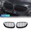 Car Front Bumper Grille Kidney Racing Grill Grilles For BMW E60 E61 5 Series 2003-2009 Gloss Black Auto New Double Slat