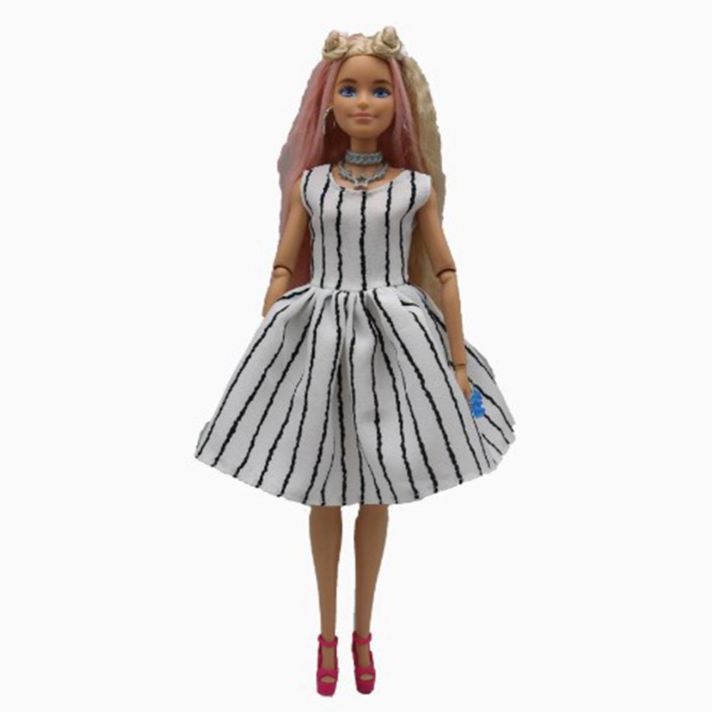

Fashion Striped Dresses Handmade Girl Dresses Clothes Doll Polka Dot Skirt for 30cm Doll 9