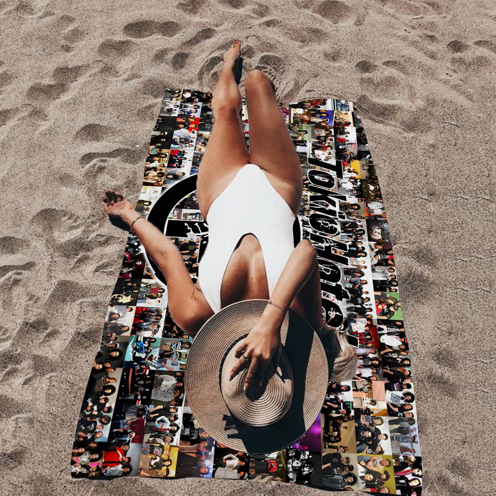 Tokio Hotel Band Beach Towel Colorful Bath Towels For Girl Microfiber Quick Dry Custom Sand Free Beach Yoga Spa Gym Pool