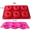 6/8 Cavity Silicone Donut Mold Baking Pan Mold  Bread Pastry Mold DIY Baking Tray Doughnut Dessert Making Cake Tools