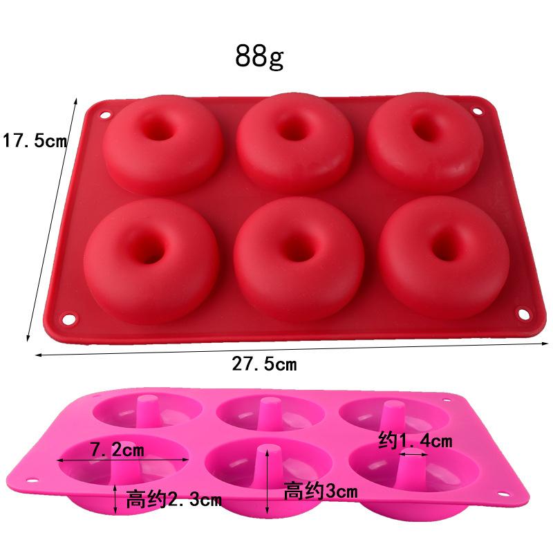 6/8 Cavity Silicone Donut Mold Baking Pan Mold Bread Pastry Mold DIY Baking Tray Doughnut Dessert Making Cake Tools