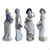 Ceramic Figurine Girl Statue Ornament, Modern Nordic Sculpture, Elegant Decor, Shock Resistant,