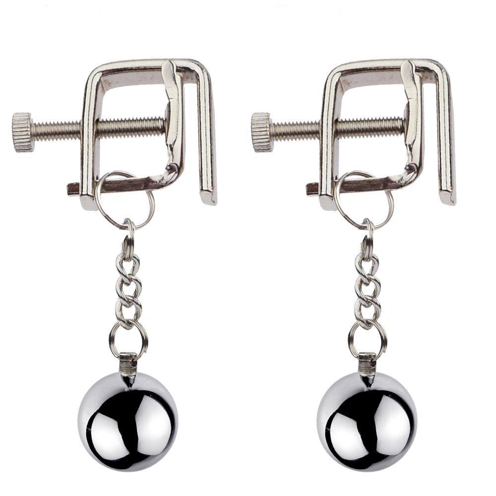 2PCS Metal Adjustable Nipple Clips Labia Clamps Breast Clamps Sexy Toys Boobs Adult Flirt Toys for Couples Valentine's Day Gifts