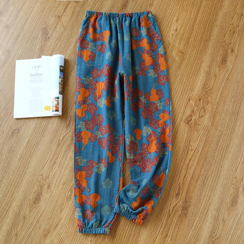 Women's Summer Cotton Mosquito-Proof Gauze Sleep Pants