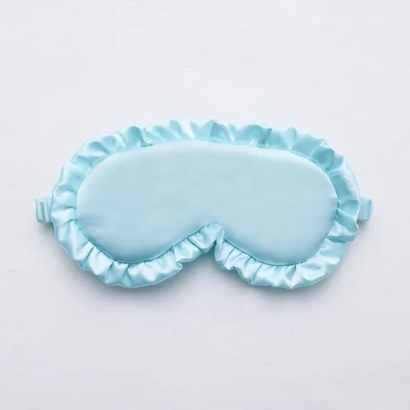 Silk Ruffle Sleep Eye Mask Soft Sleeping Eye Covers Multicolor Night Dream Blackout Eye Patches For Woman Man To Sleep Better