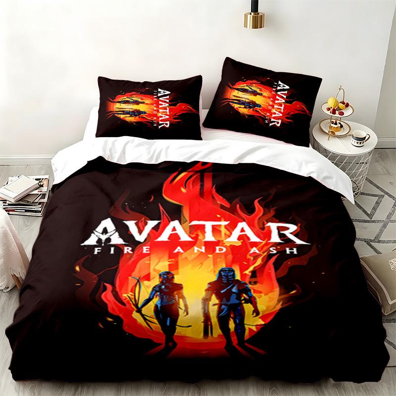 Ensemble 3 pièces Avatar Parfait pour la chambre à coucher Ensemble de literie confortable comprenant une housse de couette et deux taies d'oreiller Idéal pour un anniversaire ou Noël