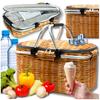 Termiczna pleciona torba koszyk piknikowy, składany koszyk piknikowy, koszyk na zakupy