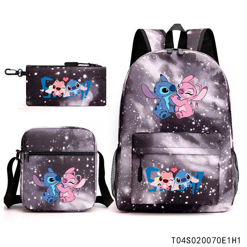 Elementary School Three-Piece Schoolbag, Primary And Secondary School Backpack, Printed Pattern Schoolbag Three piece set
