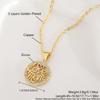 Shell Heart-shaped Peach-Flower Moon Flower Hollow Engraved Zircon Necklace