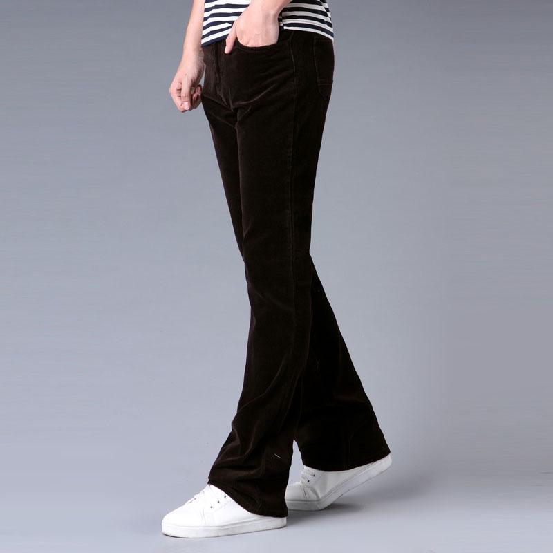 Men's Spring & Autumn Flared Corduroy Pants – Korean Style, Stretch Slim Fit