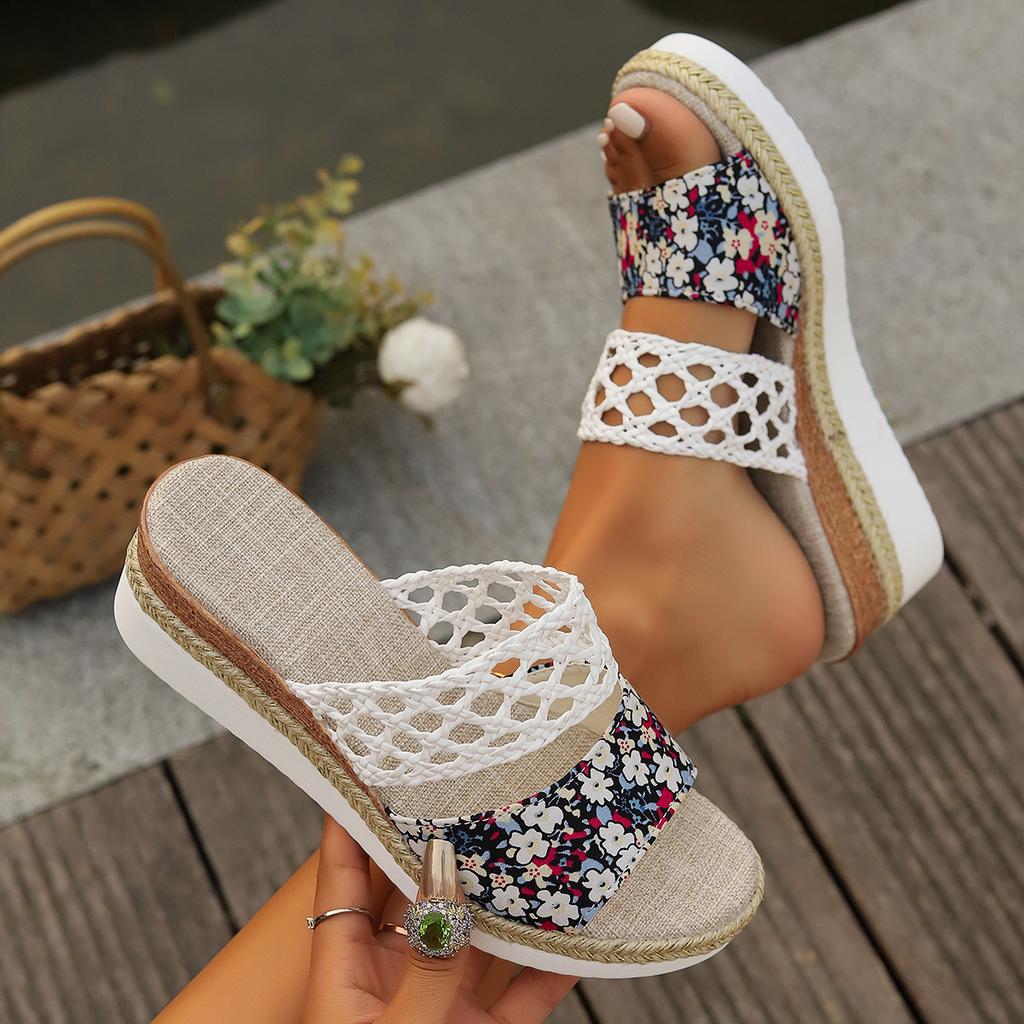 Summer Wedges Slippers Women Brand Flats Sandals Slingback Flip Flops Shoes Woman 2025 Trend Casual Slides Fashion Zapatos Mujer