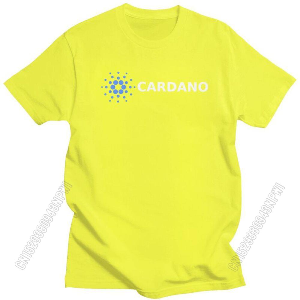 Classic Fashion Cardano Logo T Shirt Men Pure Cotton T-Shirt Leisure Bitcoin Crypto Coin Tee Tops Streetwear Tshirt
