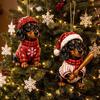Dog Lover Holiday Advent Gifts 2026 Dachshund Calendar, 24 Days Acrylic Baseball Figures Festive Window Entrance Decor Christmas Countdown Collectible