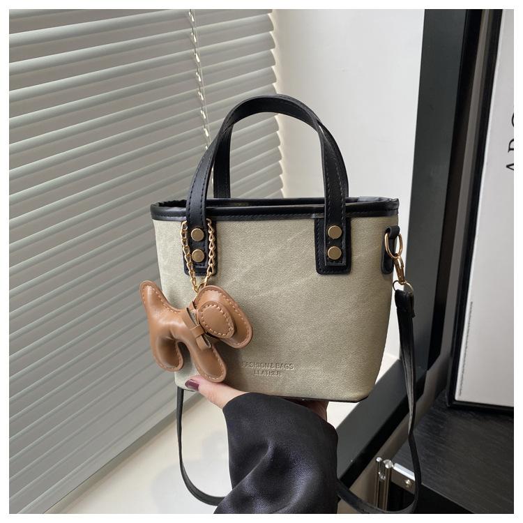 

Handbag Women s 2025 New Small Fresh Shoulder Bag Crossbody Bag Fashion Niche Bucket Texture Casual Women s Bag Without pendant