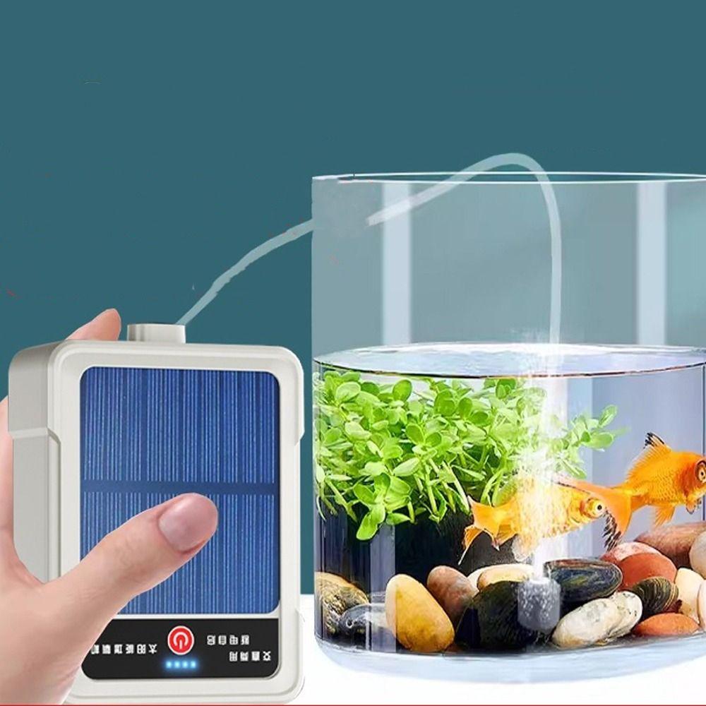 Water Proof Solar Oxygen Pump Ultra Silent Fishing Oxygen Pump Fish Tank Aerator  Aquarium