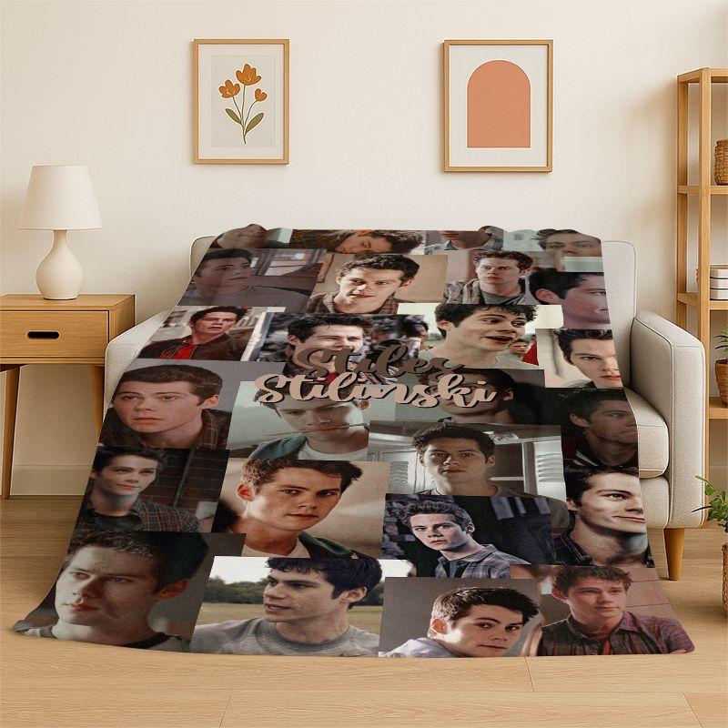 DOB Actor Dylan O’Brien Flannel Blanket Soft Warm Throw Blanket for Bedroom Living Room Bed Travel Camping Picnic Gift