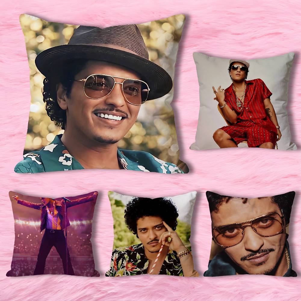 B-Brunos M-Mars Singer Pillow Cases for Bedroom Living Room Sofa Home Decor Polyester Cushion Cover with Zipper