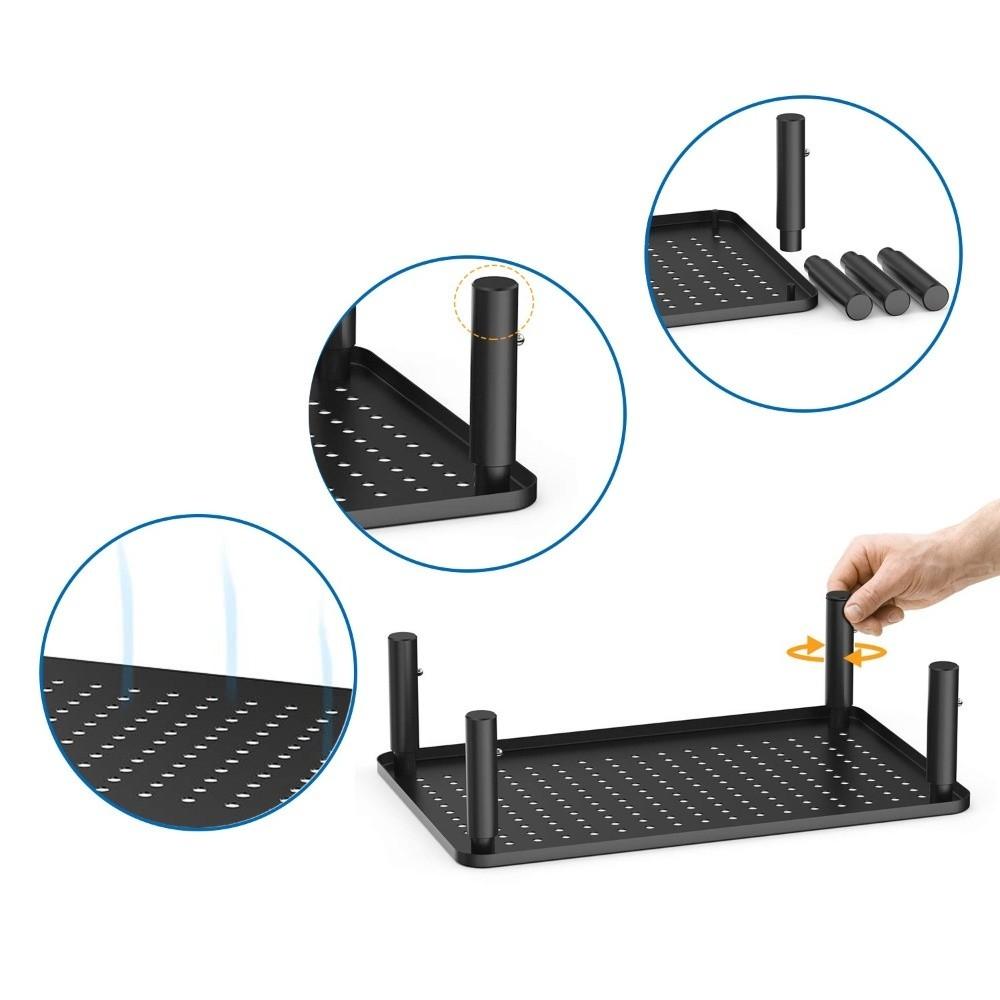 3 Height Adjustable Desktop Stand Riser Storage Drawer Laptop Dissipation Stand  Home Office