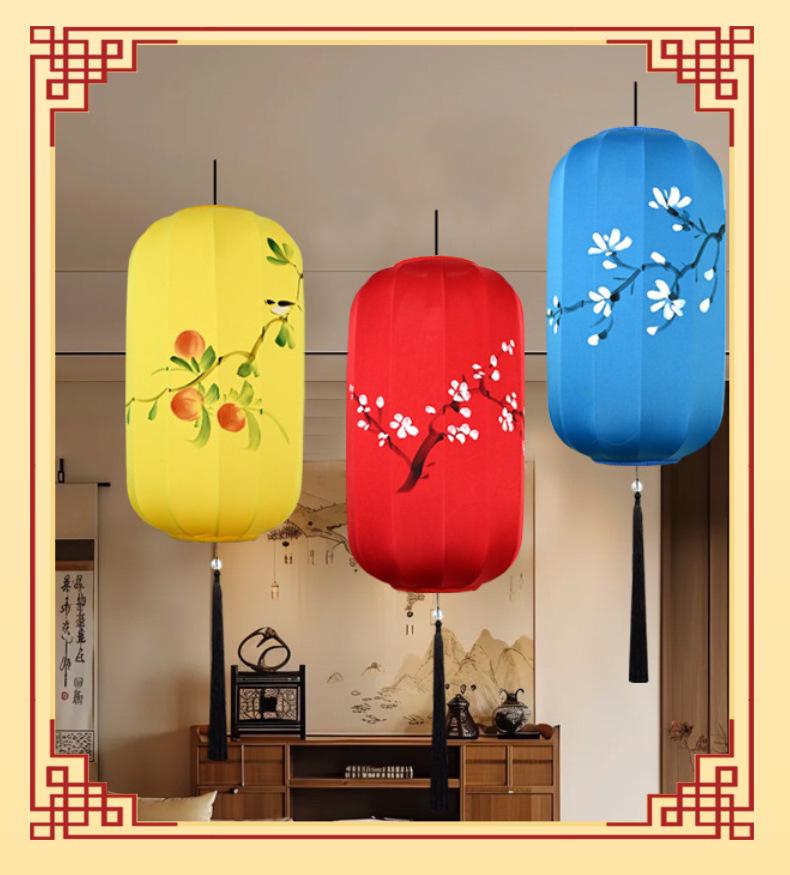 Chinese Style Outdoor Waterproof Colorful Round Lanterns for Scenic Spots and Restaurants