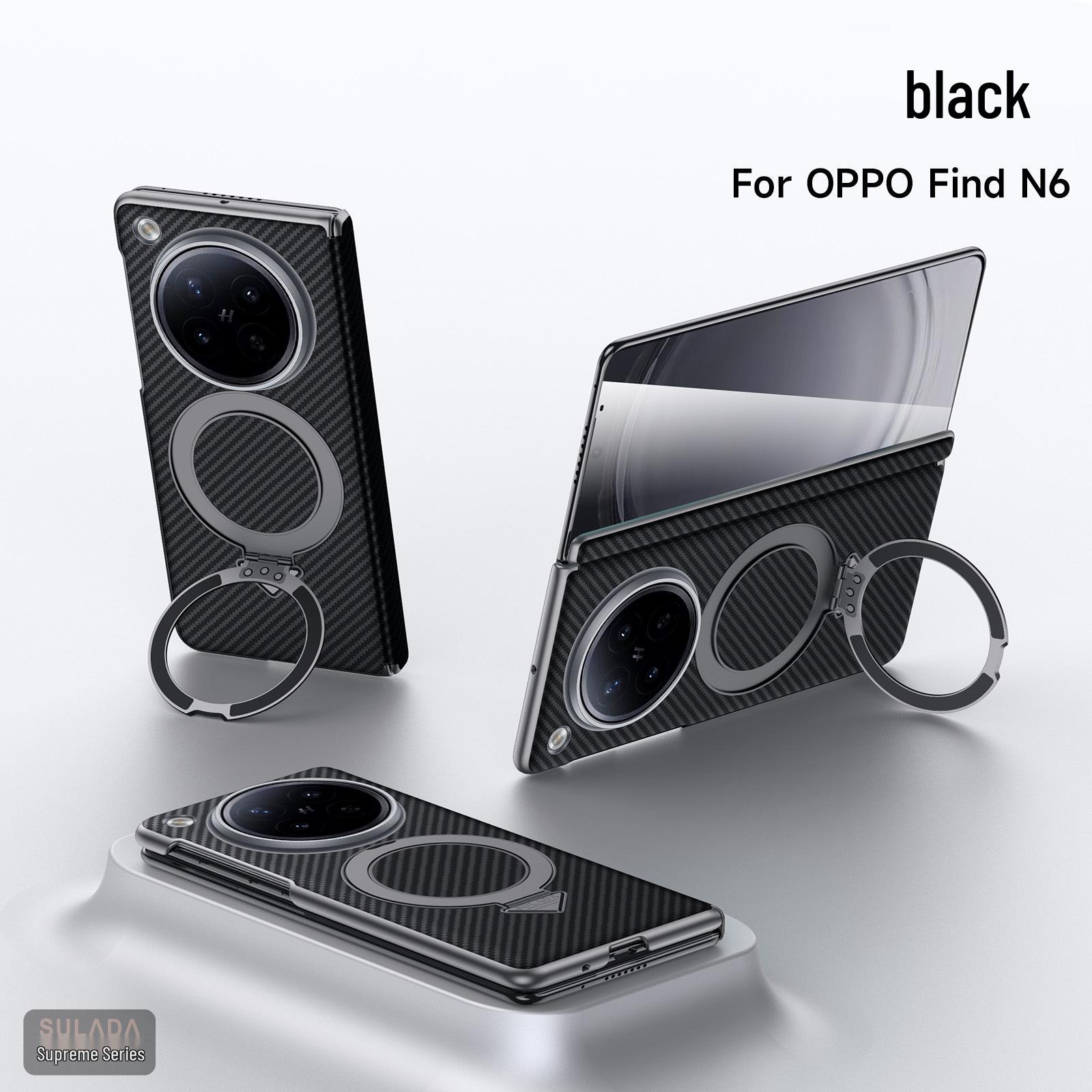 OPPO Find N6 Magnetic Damping Ring Holder Case with Hinge Protection OPPO Find N6