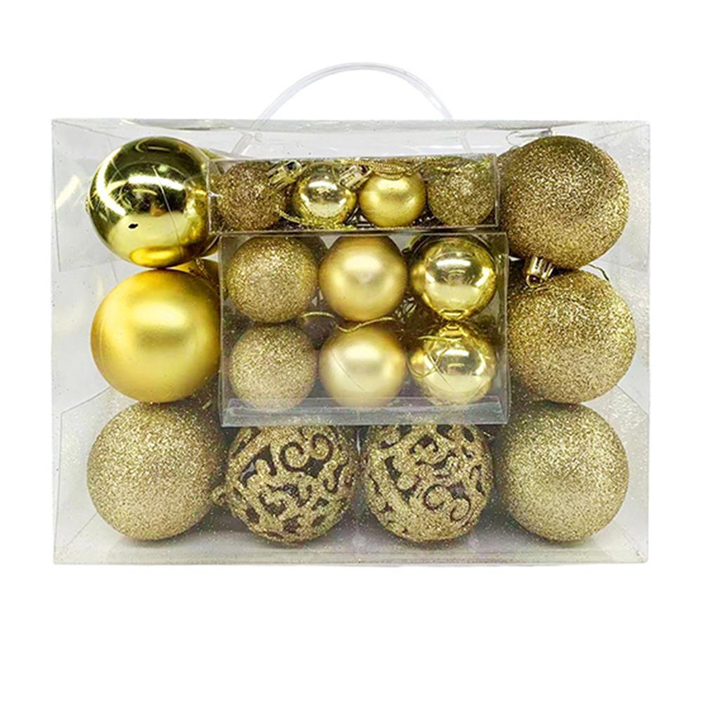 Christmas Decoration Christmas Tree 3cm Christmas Baubles Breakage Resistant Effortless Hanging Multiple Styles