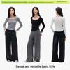 Spicy Girl Square Neck Slimming Long Sleeve T-shirt for Autumn/Winter