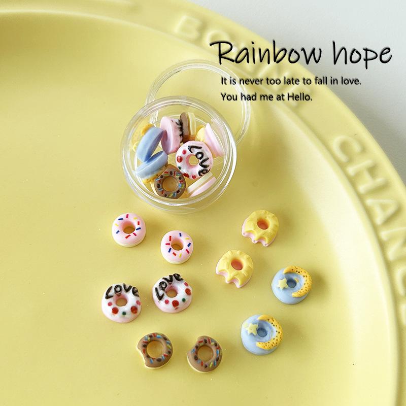 Cartoon Ice Cream & Donut Resin Nail Art Accessories