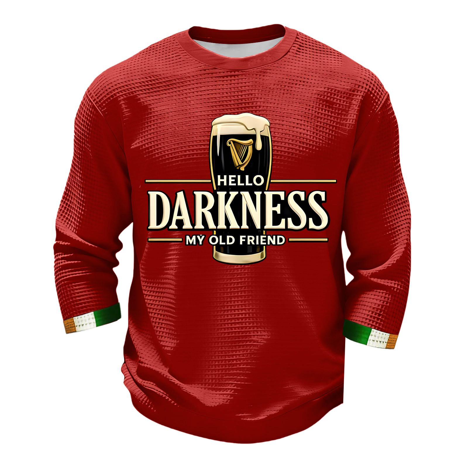 

Men s Fashion Long Sleeve T-Shirt St. Patrick s Day Shirt S червоний