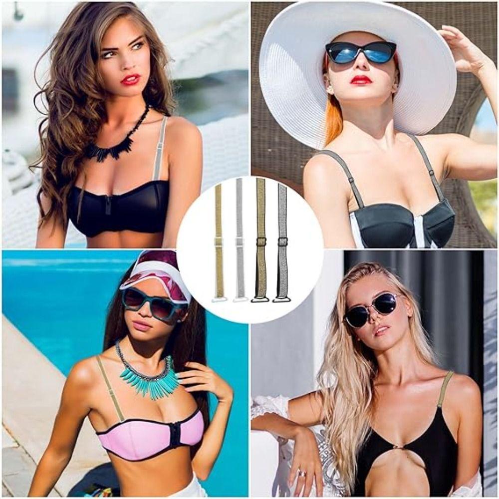 Anti-slip Shiny Bra Straps Nylon Bra Straps Replacement New Shoulder Straps
