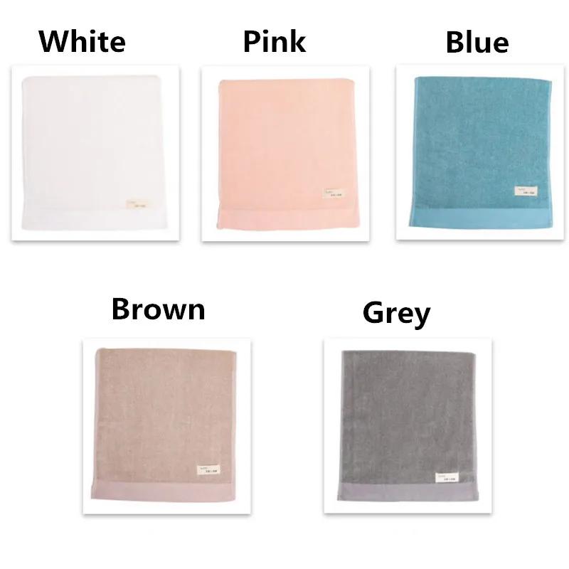 1Pc 34x75cm Solid Color Cotton Antibacterial Soft Water Absorbent Home Bathroom Adult Hand Towel