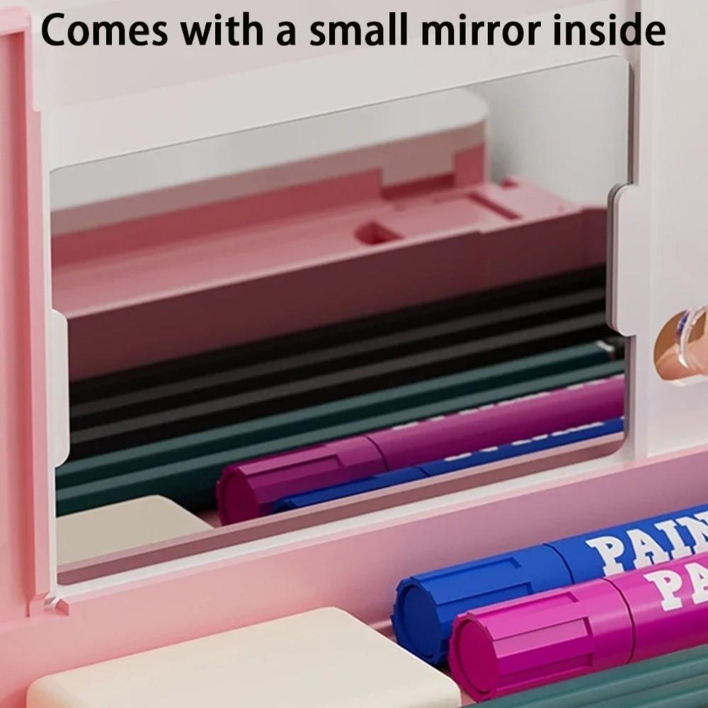 Estantería plegable de doble uso con soporte de lectura ajustable para organizar material de oficina.