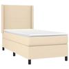 Sommier et matelas - Maison Exclusive - 90x190 cm - Tête de lit réglable - Ressorts ensachés - Crème