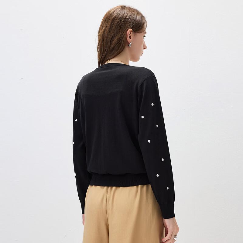Comon Boca Women's Polka Dot Lyocell Tencel Knit Cardigan