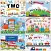 BEPAN Cartoon Children Customizable Birthday Party Decoration Small Train Theme Background Baby Shower Baby Shower Decoration Props
