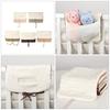 Multi Purpose Cotton Diaper Organsier Case Bag with Double Storage Compartments for Infant Toddler Bed Accessories