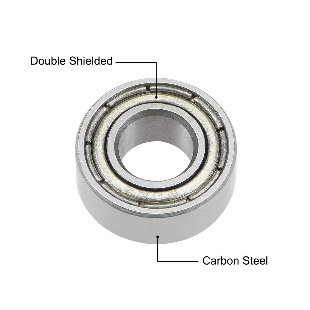 uxcell 686ZZ Deep Groove Ball Bearings Z2 6mm x 13mm x 5mm Double Shielded Carbon Steel 5pcs
