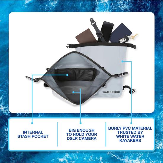 3L Waterproof Dry Bag for YETI Cooler Large Capacity Adjustable Strap Spacious Compartments Camera And Fishing Gear Protection Pouch Rainproof