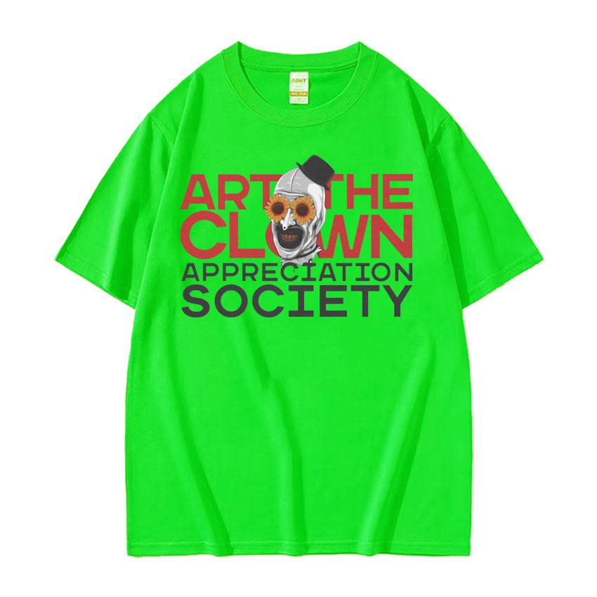 Art The Clown Appreciation Society Tee Shirt Funny Meme T Shirt Men Women Harajuku Y2k Oversized 100 Cotton Tshirt Streetwear