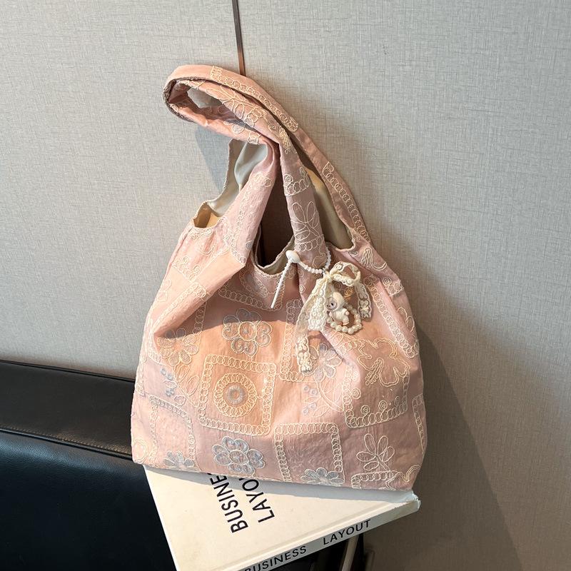 Korean Style Minimalist Large Capacity Printed Shoulder Tote Bag for Women